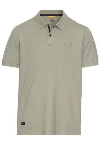 camel active - Kurzarm Poloshirt aus einem Baumwollmix khaki - Gr. - XL