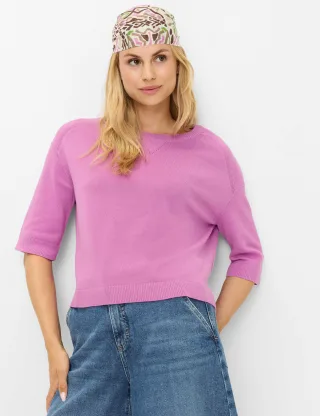 Brax Damen Pullover Style NIA bright purple, Rosa, Gr. 32