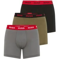 HUGO Boxer BOXERBR TRIPLE (Packung, 3-St., 3er) mit elastischem Bund