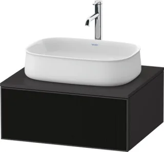Duravit Zencha Konsolenwaschtischunterbau wandhängend Graphit & Schwarz Linienstruktur n/a & Superma ZE4810063800000