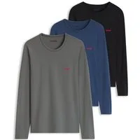 HUGO Langarmshirt LS-SHIRT RN TRIPLET (Set, 3er Pack)