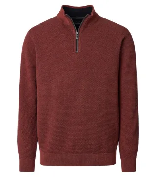 CASAMODA - Strick-Troyer braun/rot/orange - Gr. - M
