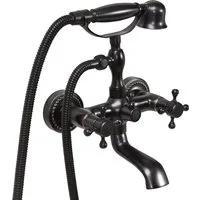 TRIZERATOP Wannenarmatur Badewannenarmatur RETRO BLACK, Duscharmatur Nostalgie (Badewannenarmatur RETRO BLACK, Duscharmatur Nostalgie, Badewannenarmatur RETRO BLACK, Duscharmatur Nostalgie)