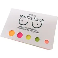 eXODA Haftnotizblock Scherzartikel No-Tits-Block - Gegenteil von Pin-Up-Kalender, Haftstreifen
