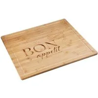 KESPER® Herdblende-/Abdeckplatte Schneidebrett, Bon appetit, Bambus, (1 tlg), mit vier Bambusfüßen