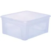 Lomatek Aufbewahrungsbox Aufbewahrungsbox, 18l mit Deckel, Kunststoff, transparent