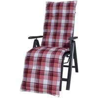 KETTtex Sesselauflage Relaxliege Milano 2396 rot-weiß kariert 169x49x6 cm KETTtex