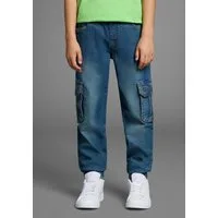 Arizona Cargojeans, Stretch-Jeans für Jungen gerades Bein, mit Bindeband und Gummizug, normale Taille