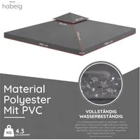 habeig Pavillon-Ersatzdach Pavillondach 360g/m² PVC 3x3m WASSERDICHT -- NEU: inkl. DACHSPANNER, 360,00 g/m², 100% wasserdicht