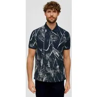 s.Oliver Kurzarmshirt Polo-Shirt Poloshirt mit All-over-Print