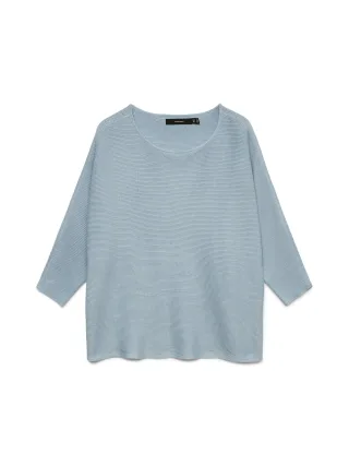 VERO MODA - VMNORA 3/4 BOATNECK BLOUSE NOOS Cashmere Blue - Gr. - S