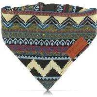 Made by Nami Hunde-Halsband Boho Hundehalstuch in verschiedenen Größen, für kleine und große Hunde (Lila oder Blau)