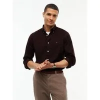 Tommy Hilfiger Langarmhemd FLEX FLANNEL SOLID SHIRT Regular Fit soft Flannel