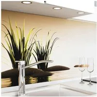 danario Küchenrückwand Folie selbstklebend - Matt - Spritzschutz Küche - versteift & robust