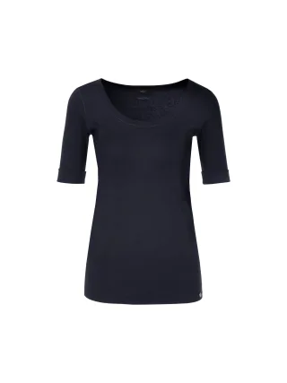 Marc Cain Essentials - Hochwertiges Basic-Shirt midnight blue - Gr. - 42