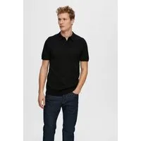 Selected Poloshirt SLHBERG SS KNIT POLO NOOS aus Feinstrick