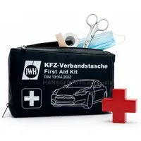 IWH KFZ-Verbandtasche Erste Hilfe Verbandszeug aktuelle DIN Norm lange steril