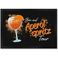 speecheese Fußmatte Cocktail Fußmatte in 35x50 cm mit Spruch Bin auf Aperol Spritz Tour
