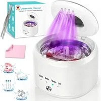 SWGOTA Ultraschallreiniger Ultraschallreinigungsgerät 45000Hz 200ml Tank für Zuhause Büro, 4 Modi UV 254nm Reinigung leise unter 35dB 290g kompakt