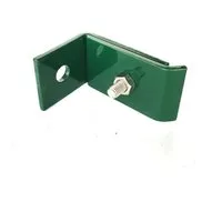 ZAUNIVERSUM Doppelstabmattenzaun 3x Zaunanschlusswinkel Doppelstabmatten Zaun Winkel Grün (RAL 6005), (3 Stück, Stabil, Wetterfest), Zaunzubehör