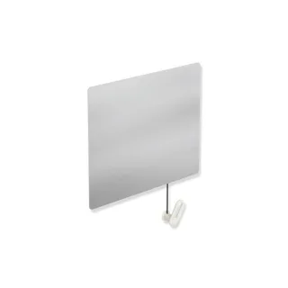HEWI Serie 801 Kippspiegel 8010110099 600x540x6 mm, mit Seilumlenkung, reinweiss