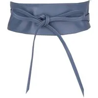 MIRROSI Taillengürtel Wickelgürtel aus Echtleder, Schleife mit breitem Bund (mit breitem Bund zum Wickeln, 7cm Breit, 265cm lang) OBi Gürtel, Bindegürtel, Schnürgürtel, Wickelgürtel