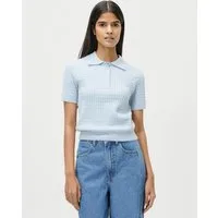 LeGer Poloshirt Manolja, LeGer by Lena Gercke mit Zopfmuster, Logostickerei
