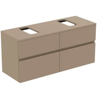 Ideal Standard Waschtischunterschrank Finesse Ausschnitt r/l 1202x440x558mm 4 Auszüge Greige matt, E E3480UP