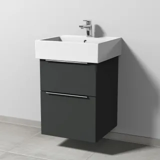 Sanipa 3way Waschtischunterbau zu Duravit Vero Air Waschtisch mit 2 Auszügen, Graphit-Matt UP4311B