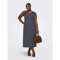 ONLY CARMAKOMA Shirtkleid CARMAY LIFE S/L CALF V-NECK DRESS JRS Sommerkleid
