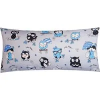 Heubergshop Kissenbezug, (1 Stück), 40x80cm - Eule Tiere Vögel Baumwolle Kinder (1 x EW-Eule-40x80)
