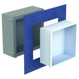 Schedel Multistar vision Nischeneinsatz BOX3030MR 300 x 300 x 120 mm, mit Rahmen, bianco weiß