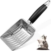 Ledander Katzentoilette Katzenstreu-Schaufel – Metallene Katzenstreu-Schaufel, Griff-Schaufel, Katzenstreu-Schaufel geeignet für Katzenstreuwanne