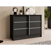 Beautysofa Kommode MIRELA mit 2 Schiebetüren (in 100 cm, 120 cm oder 160 cm, verschiedene Farben), mit dekorativen Sprossen