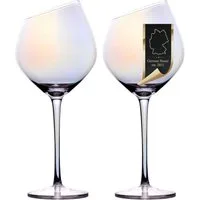 Intirilife Weinglas, 2-tlg., Glas, Wein Glas Set 470ml Wein Gläser mit Schimmer Spülmaschinenfest (2-tlg)