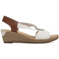 Rieker Rieker Sandalen Damen 624H6-81 Weiß Sandale