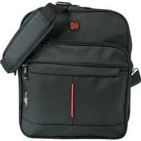 Travel N Meet Schultertasche Travel N Meet Schultertasche Herren (Schultertasche), Herren Spinnstoff, Polyester Schultertasche, schwarz ca. 30cm