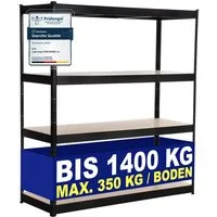 CLP Mehrzweckregal Lagerregal, 1er, 4 Böden, Tragkraft 350 kg je Boden