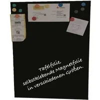 karofoilfix Magnetfolie Tafelfolie Magnetisch Schwarz – Selbstklebend +10 Magnete, 40 Größen, Tafelfolie, schwarz, selbstklebend, magnetisch, 10 Magnete