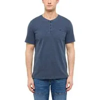 MUSTANG Henleyshirt Acton Henley Sommershirt mit kurzer Knopfleiste