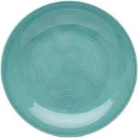 van Well Speiseteller Teller Set, Jive, flacher Teller 25 cm, 6 Stück, (6 St), dezentes Spiraldekor, spülmaschinen-und mikrowellengeeignet