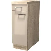 Flex-Well Unterschrank Küchenunterschrank 30 cm - Kaschmir Glanz Sonoma Eiche – Neapel