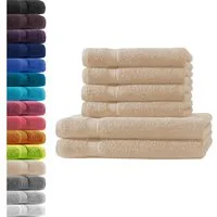 Hometex Premium Textiles Handtuch in Premium Qualität 500 g/m², Feinster Frottier-Stoff 100% Baumwolle, 2x Duschtuch + 4x Handtuch, weich, saugfähig, extra schwer & flauschig