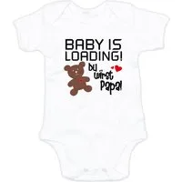 G-graphics Kurzarmbody Baby is loading! Du wirst Papa! Baby Body mit Spruch / Aufdruck • für den „Papa to be“