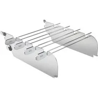 RÖSLE Grill-Windschutz VIDERO, 25398 (2-St), für Primezone, hochwertige Halterung für Grillspieße, Edelstahl