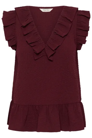Ärmellose Bluse TrojaPW Gerade Passform bordo