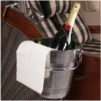 Strandkorb Hanse Strandkorb-Flaschenhalter Strandkorb Hanse Champagnerkühler mit Halterung aus Edelstahl, (2-St), Tragbar, Edelstahl, Rostfrei