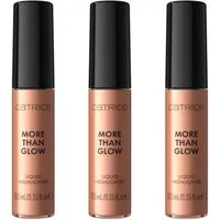Catrice Highlighter MORE THAN GLOW LIQUID HIGHLIGHTER, 3-tlg., in einem schimmernden Ton für einen individuell anpassbaren Glow