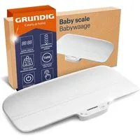 Grundig Personenwaage Babywaage mit Körperlängen Messung, hochpräzise Waage mit Hold Automatik bei Strampelmäusen