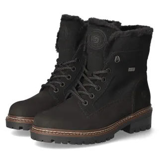 Remonte Schnürstiefeletten  Schwarz - Gr. 36 -  Textil